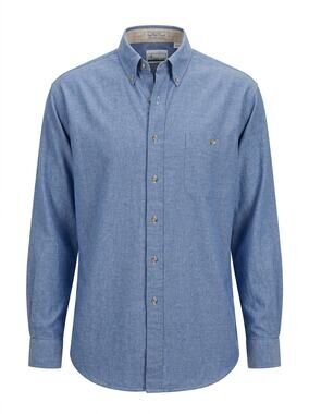 Harbor Bay Blue Collared Button-Up Shirt Men Plus Size 1X